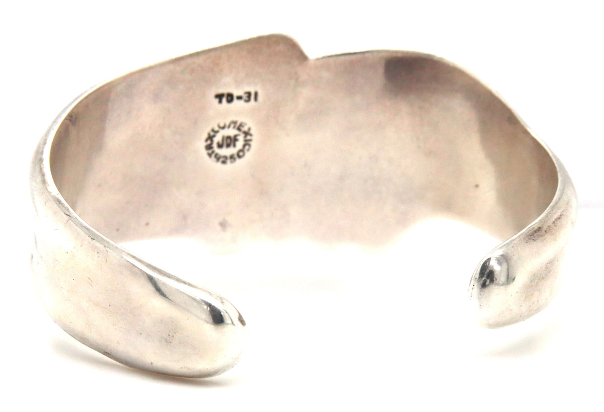 Vintage 925 sterling silver Mexico signed cuff bangle