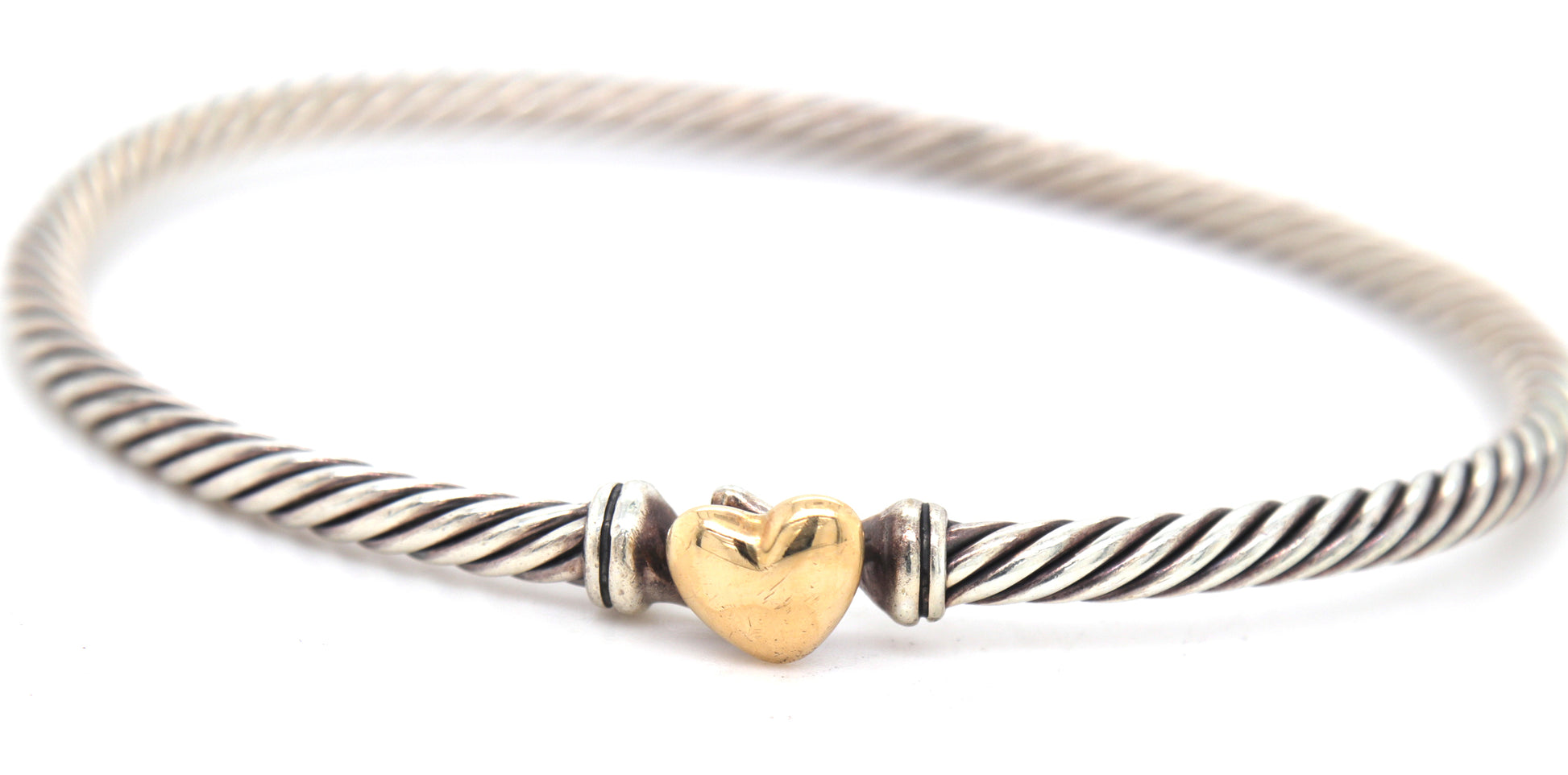 David Yurman cable collectibles heart bracelet 3mm