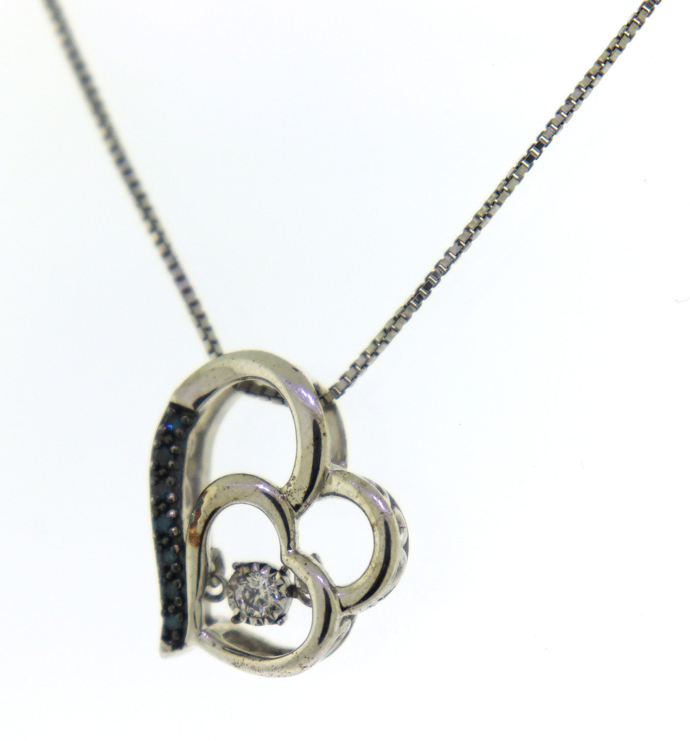 Sterling Silver Heart Shaped Pendant on Chain