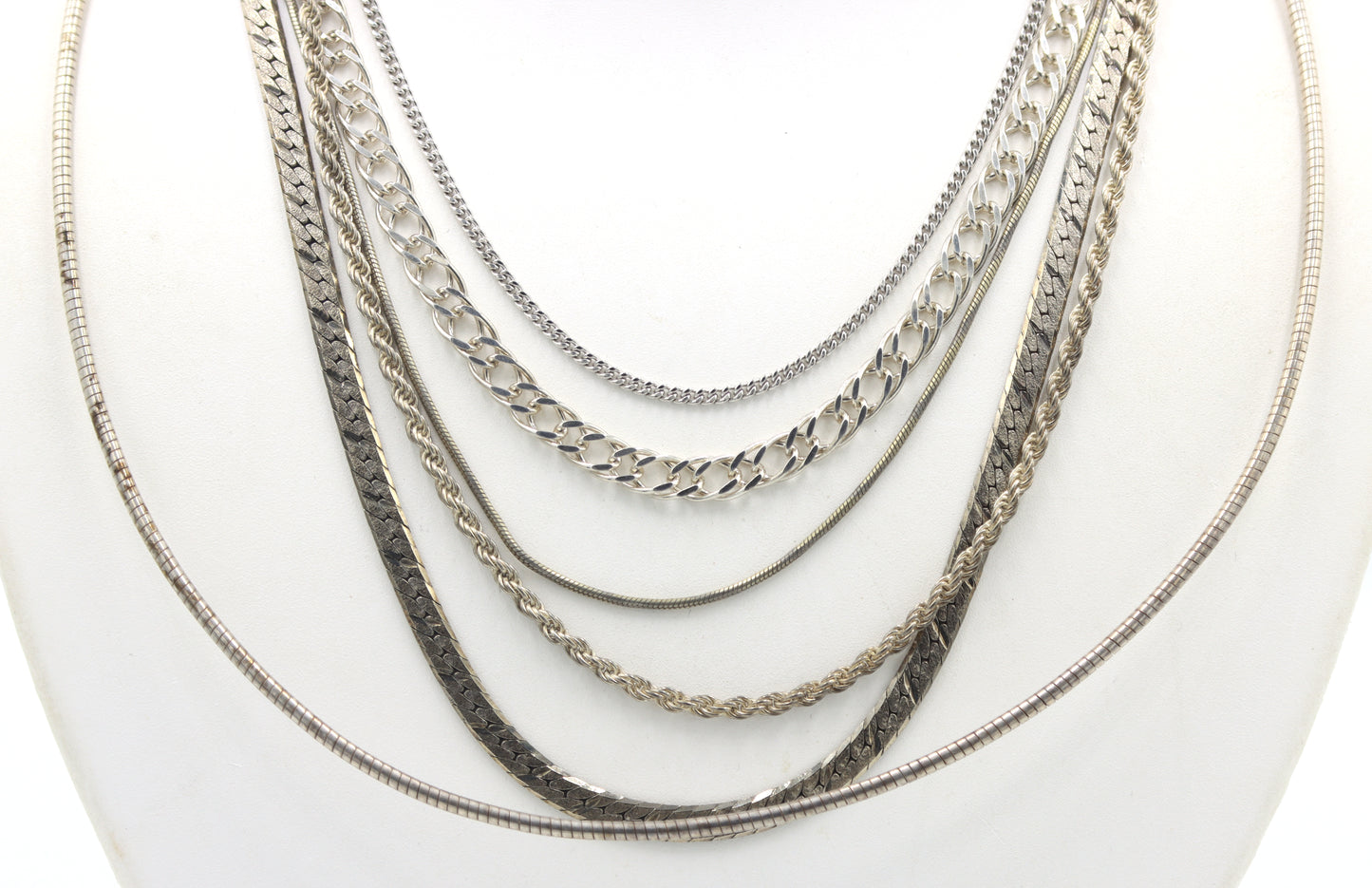 Group lot of 6 Vintage 925 sterling silver necklaces