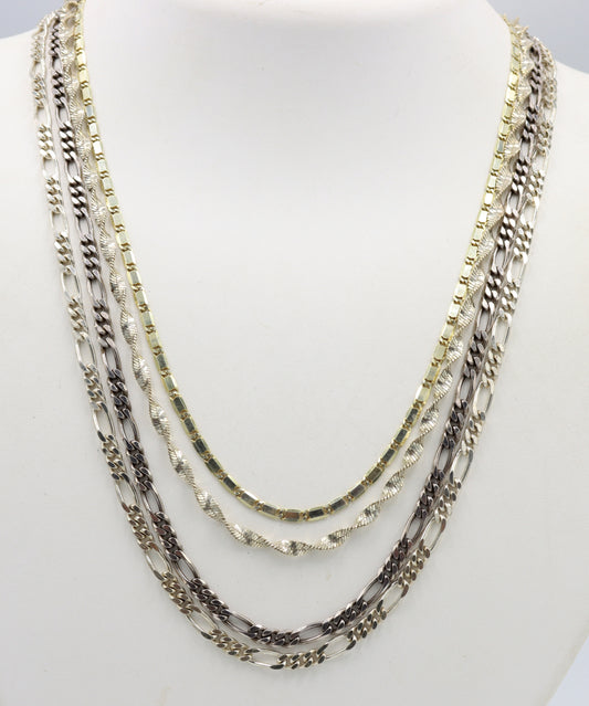 Group lot of 4 vintage 925 sterling silver necklaces