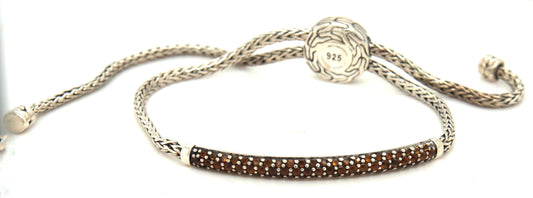 John Hardy classic chain sterling silver and citrine bar bolo bracelet