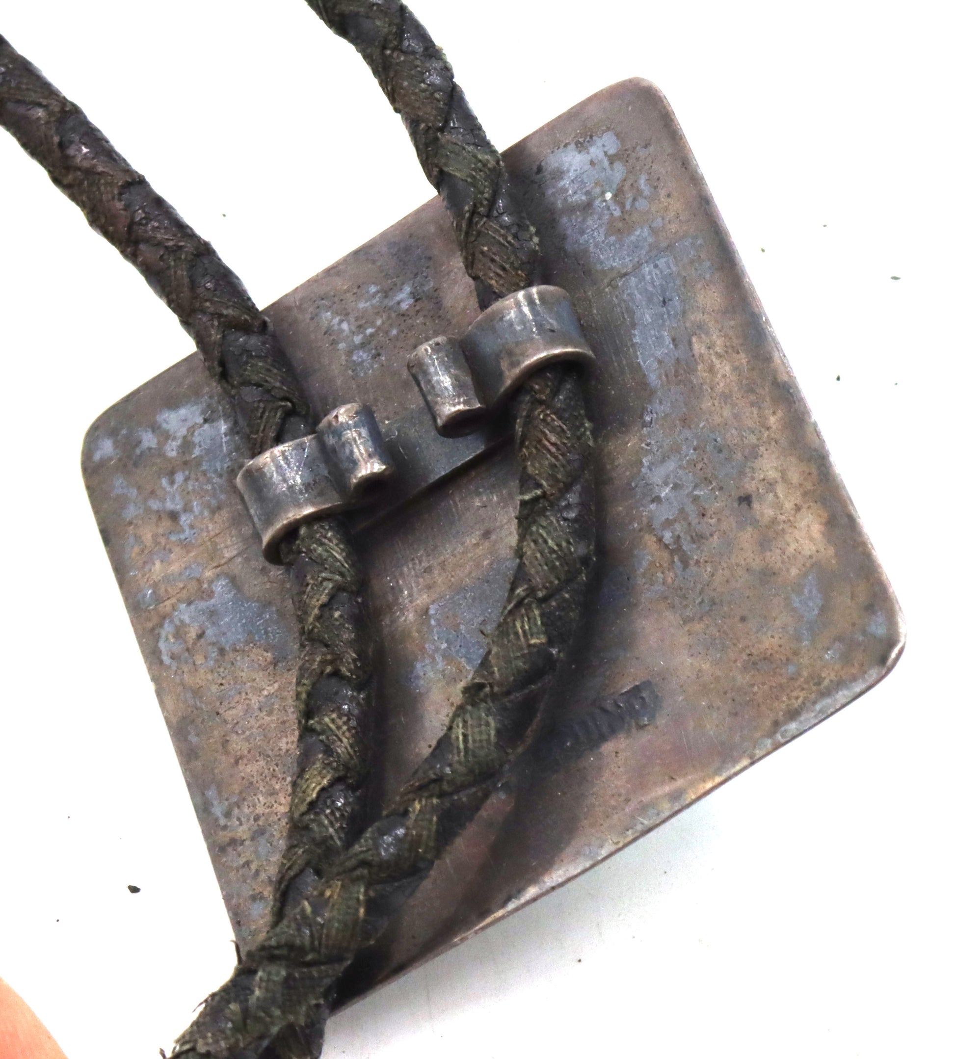 Vintage 925 sterling silver Malachite bolo tie