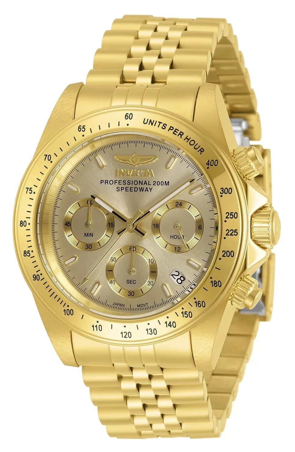 Invicta Men's Speedway Quartz Chronograph Gold Dial Watch