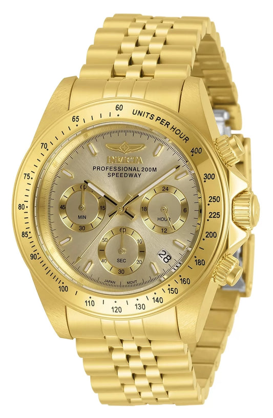 Invicta Men's Speedway Quartz Chronograph Gold Dial Watch