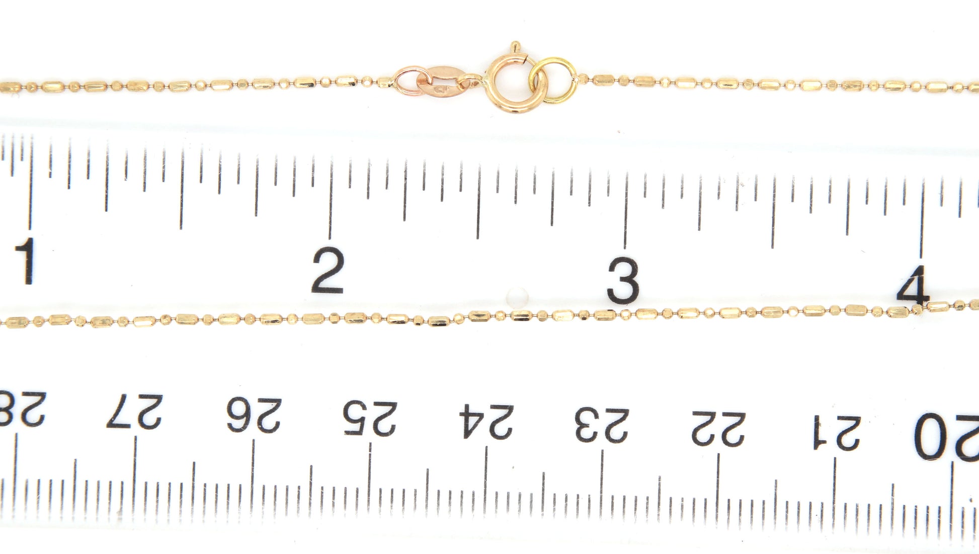 10kt Yellow gold beaded chain necklace