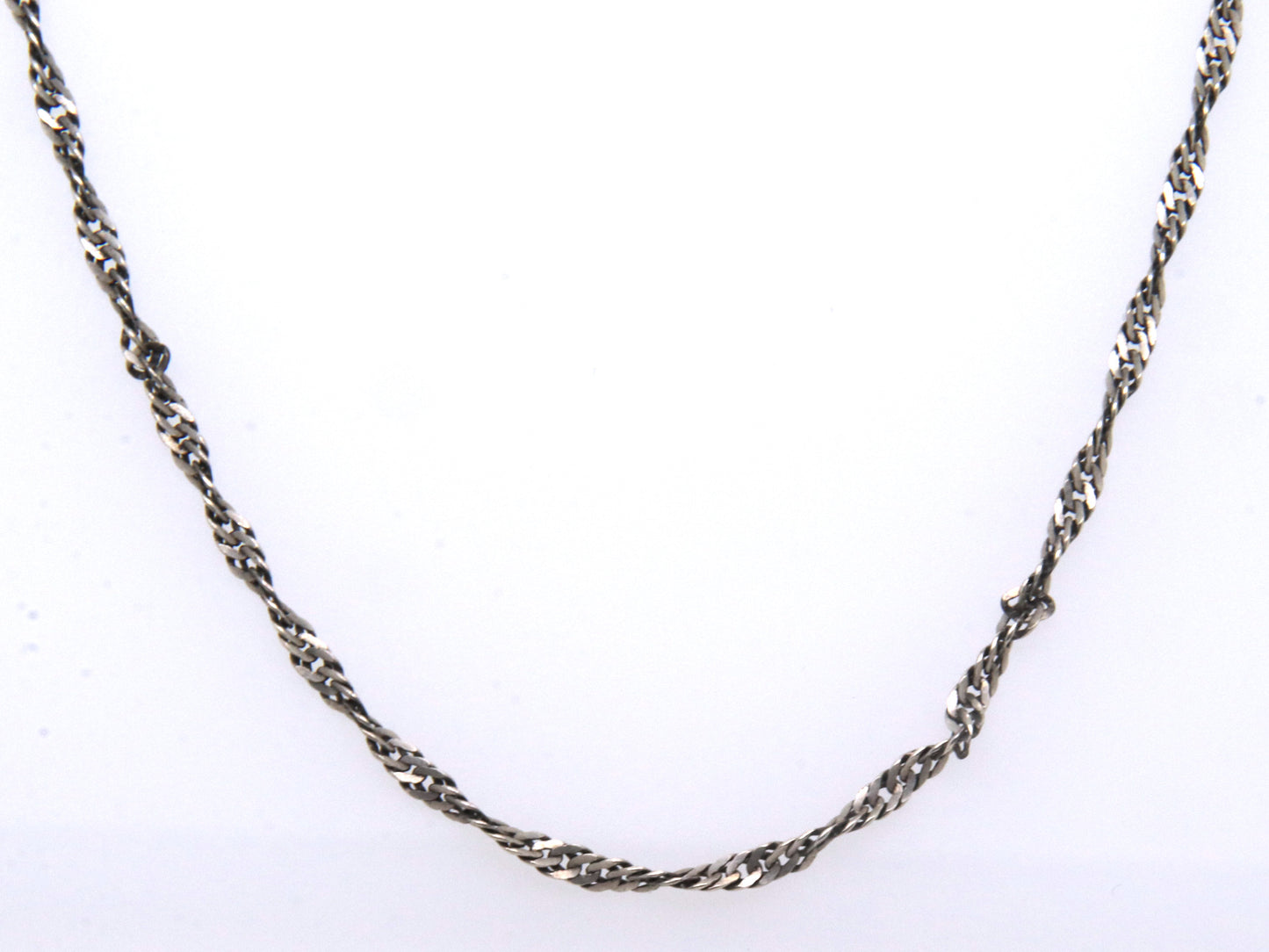 Vintage Sterling Silver Rope Chain Necklace