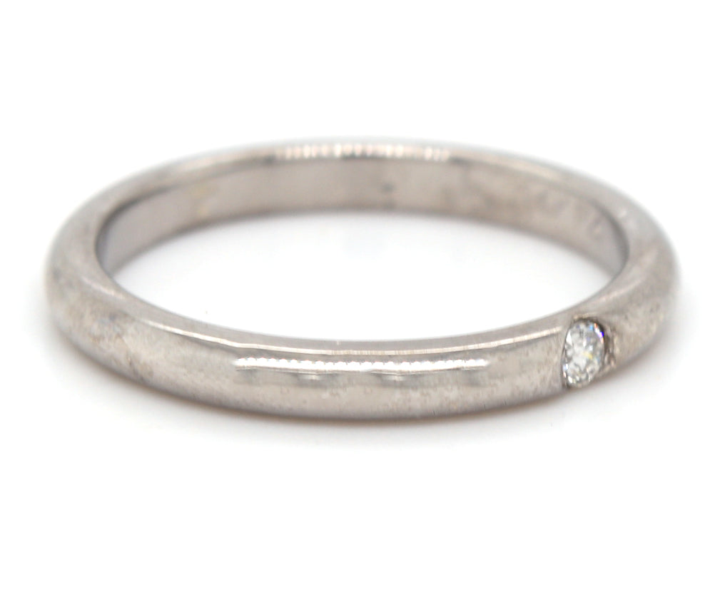 14kt White gold diamond band