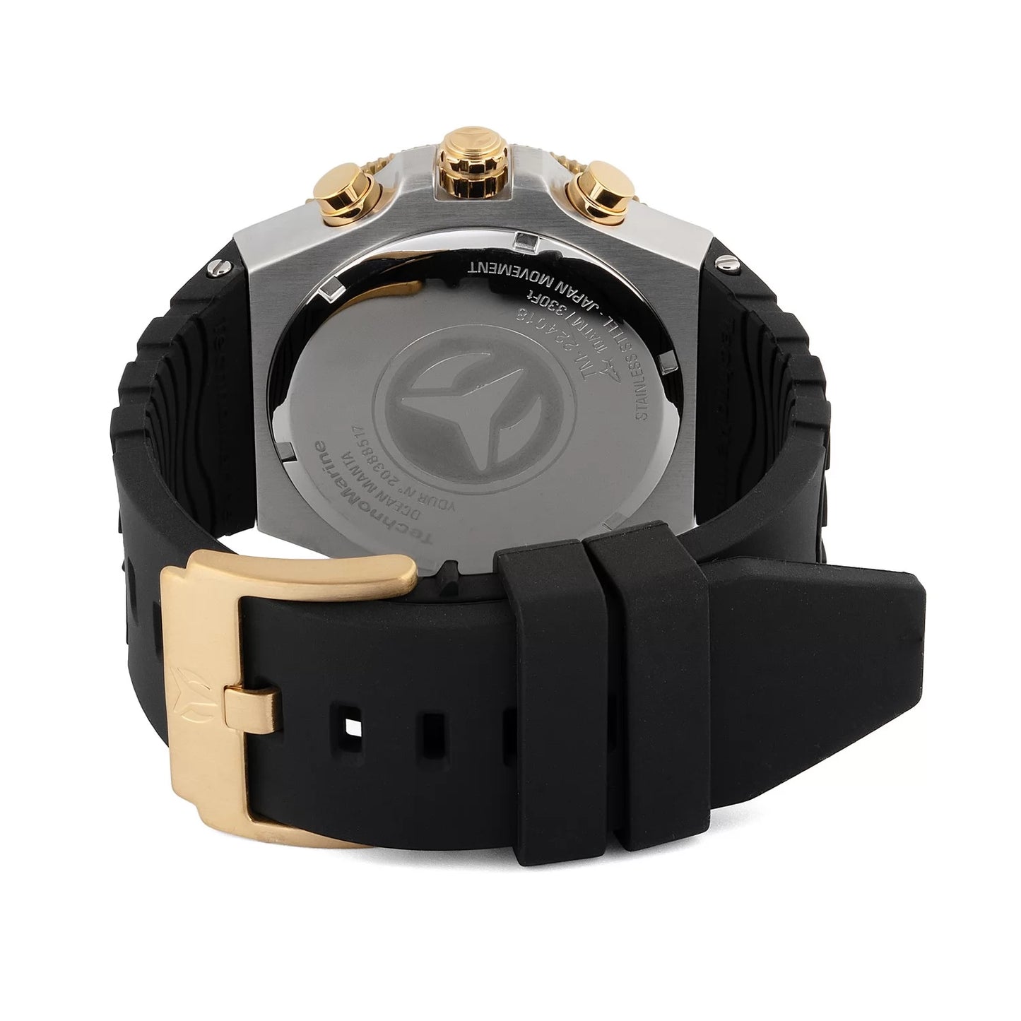 Technomarine Men's Manta Quartz Gold, Black Dial Watch