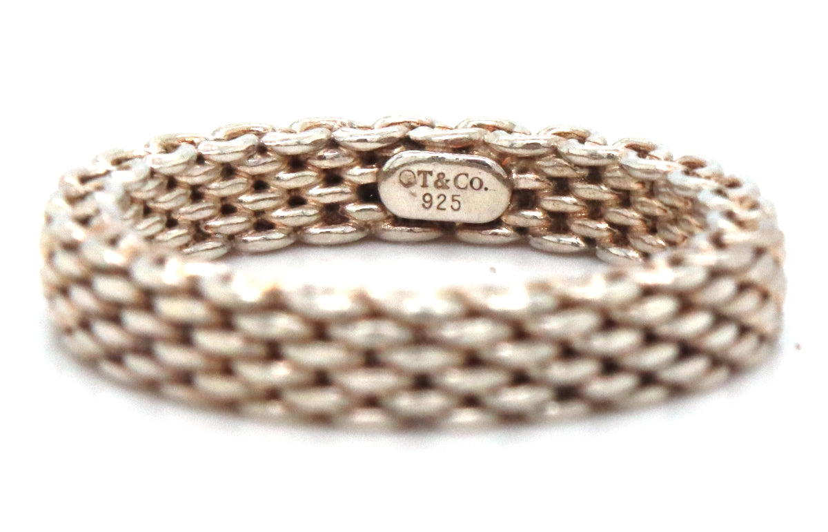 925 Sterling silver Tiffany & Co Somerset Narrow mesh band
