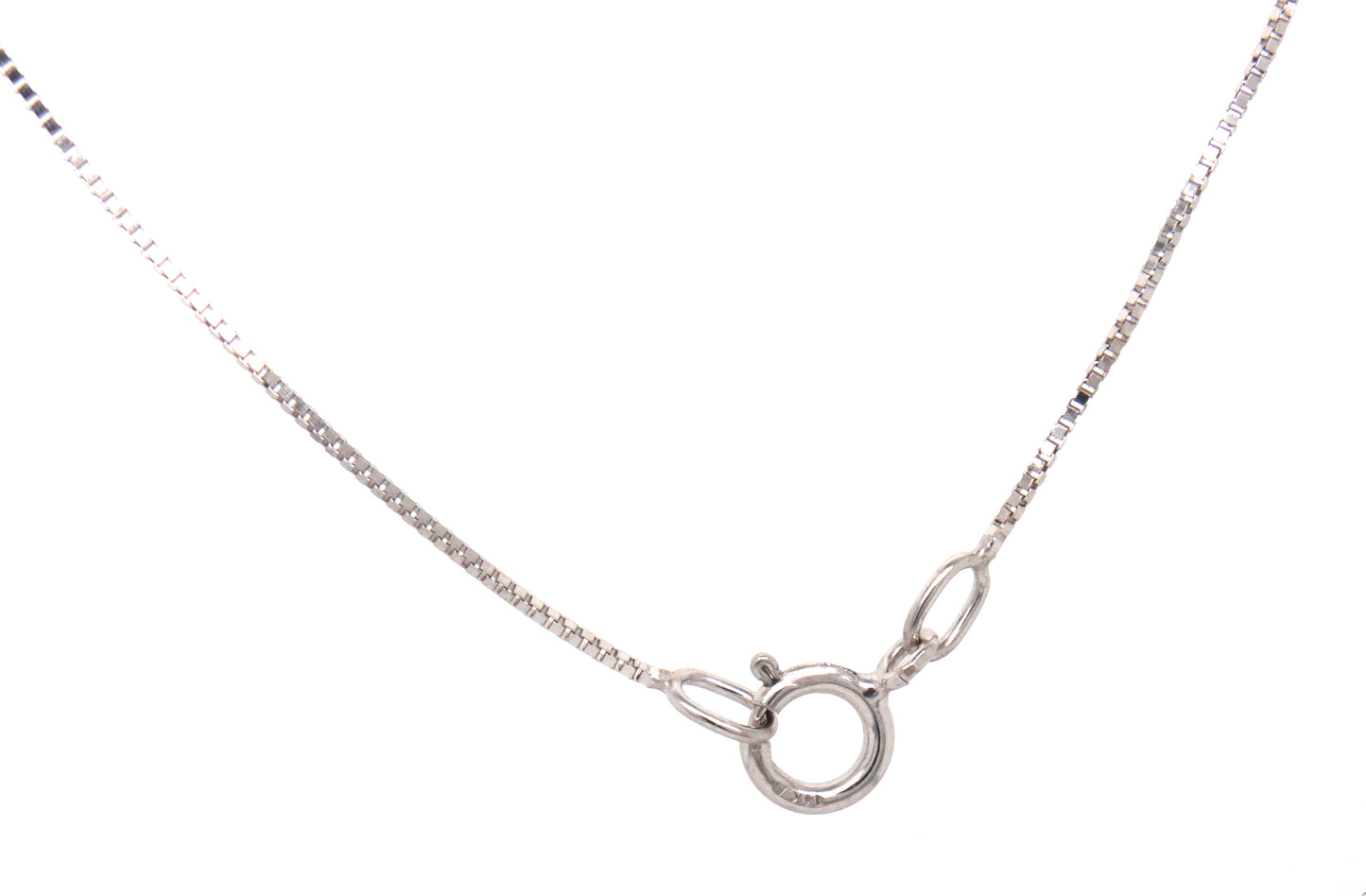 14kt White gold 0.45ct black diamond pendant on chain