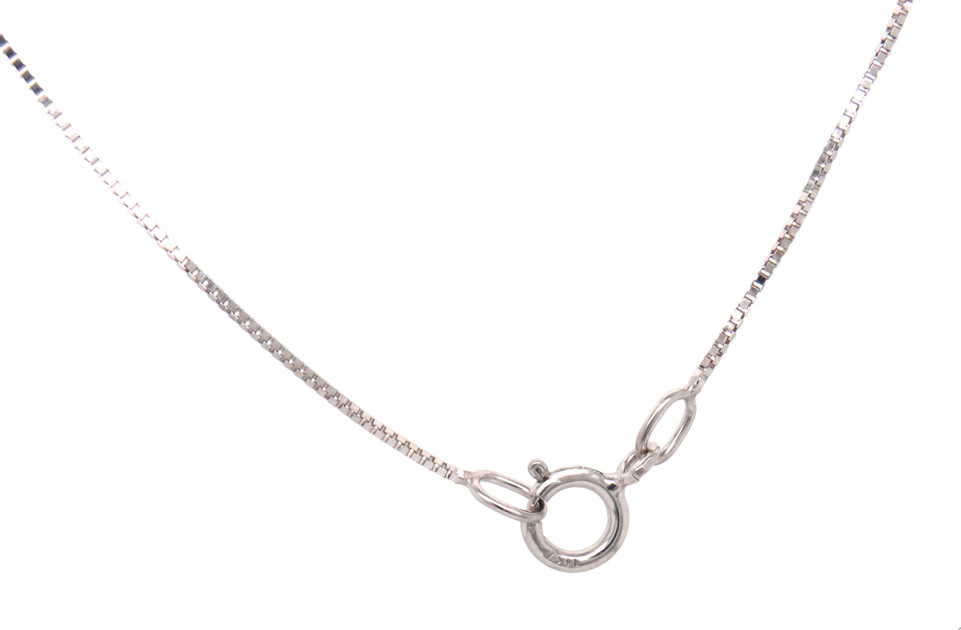 14kt White gold 0.45ct black diamond pendant on chain