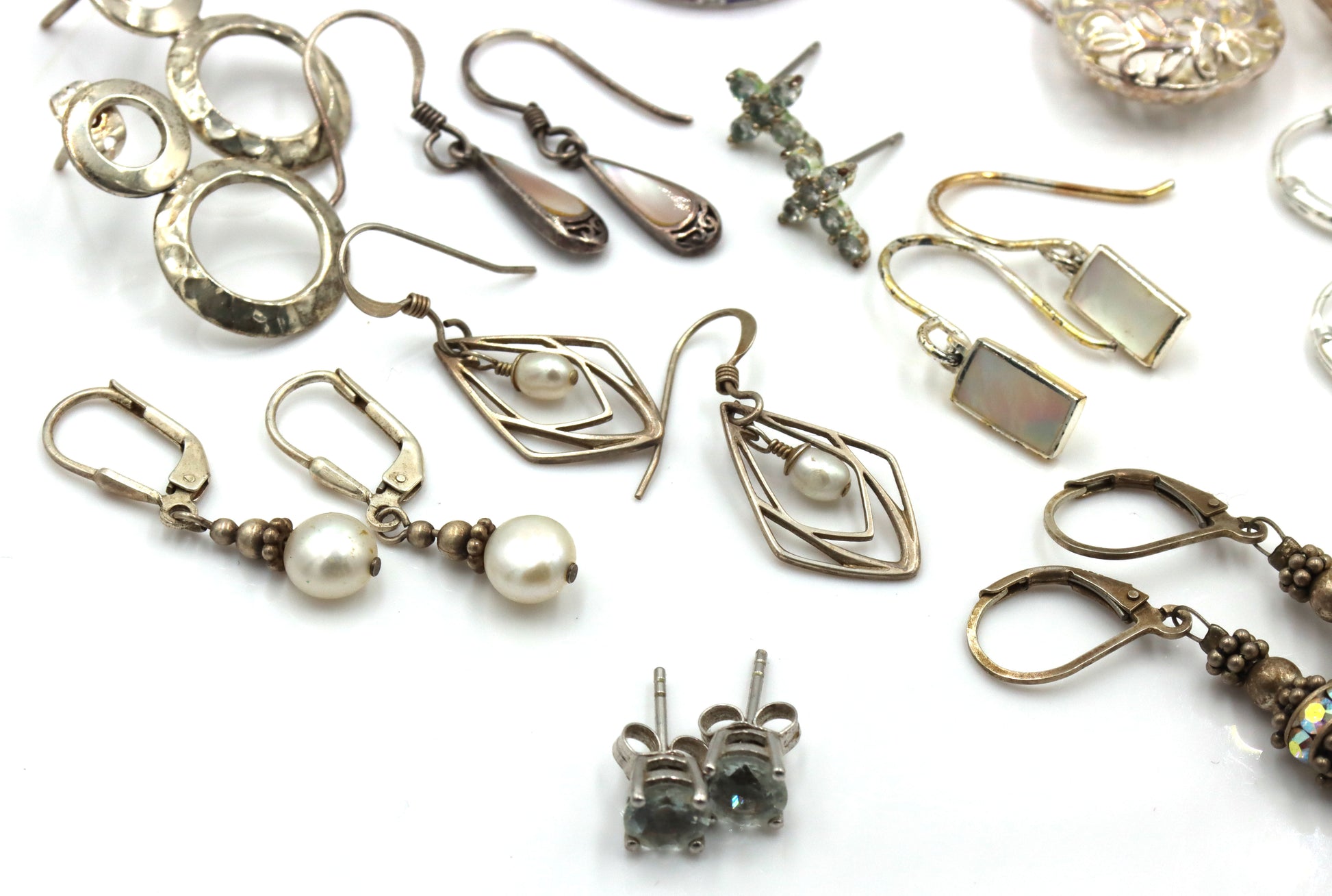 Group lot of Vintage 925 sterling silver earrings