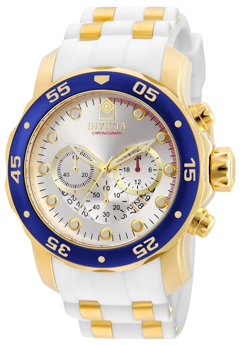 Invicta Men's Pro Diver Quartz Chronograph Silver Dial Watch