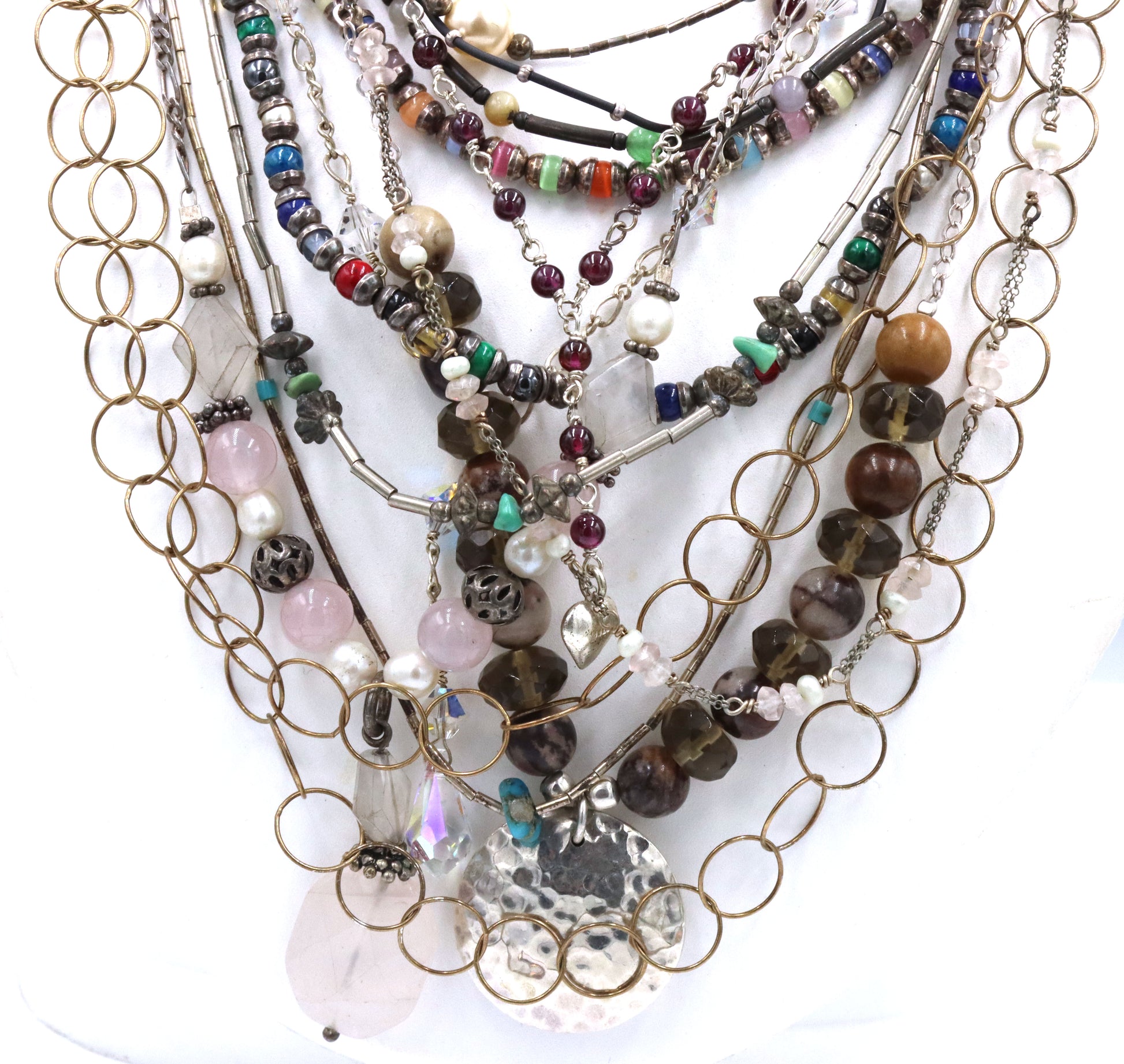 Big group lot of Vintage 925 sterling silver necklaces