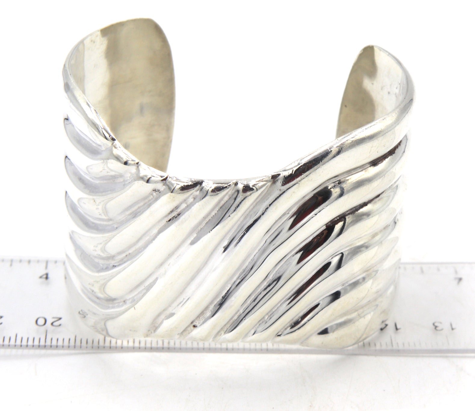 925 Sterling silver wide cuff bangle