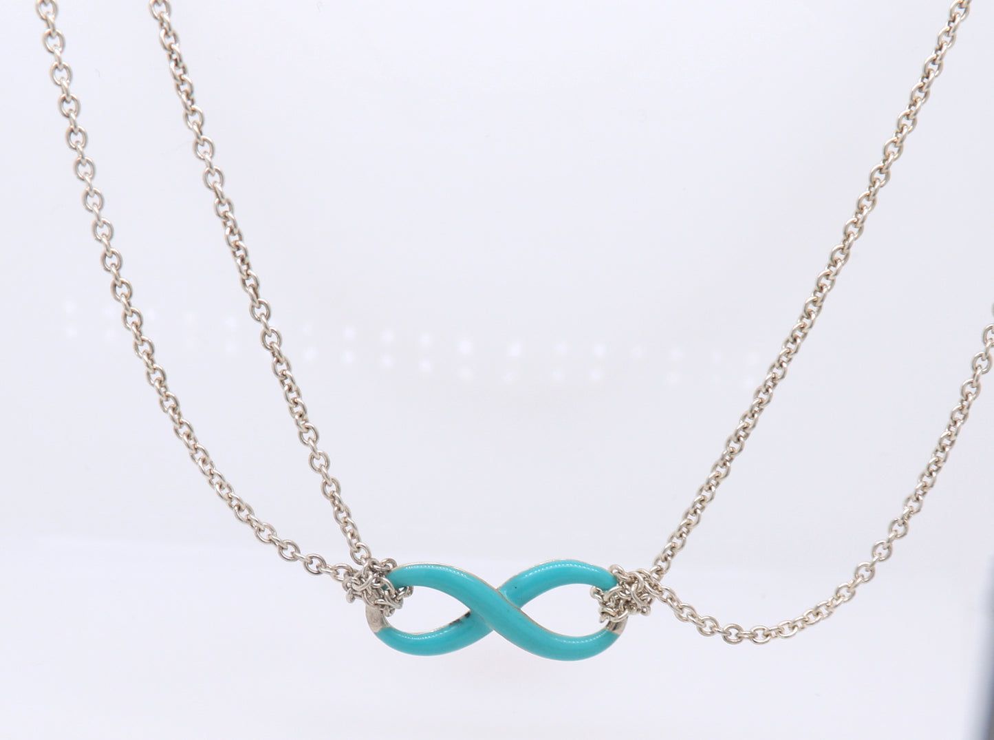Tiffany & Co Infinity Blue Enamel Necklace