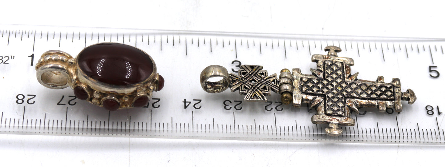 Group lot of Vintage 925 sterling silver pendants