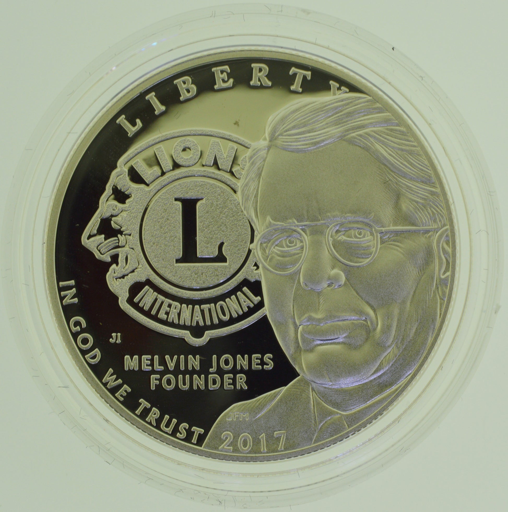 2017-P Lions Club International Centennial Silver Dollar Proof, U.S. Mint, Box & COA
