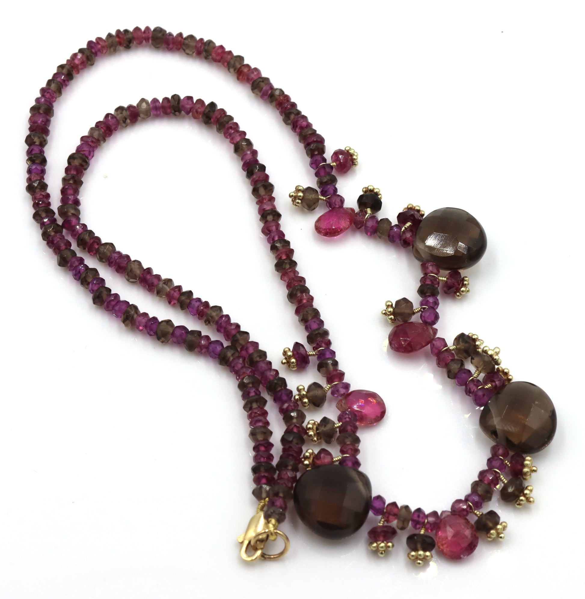 Garnet beaded necklace