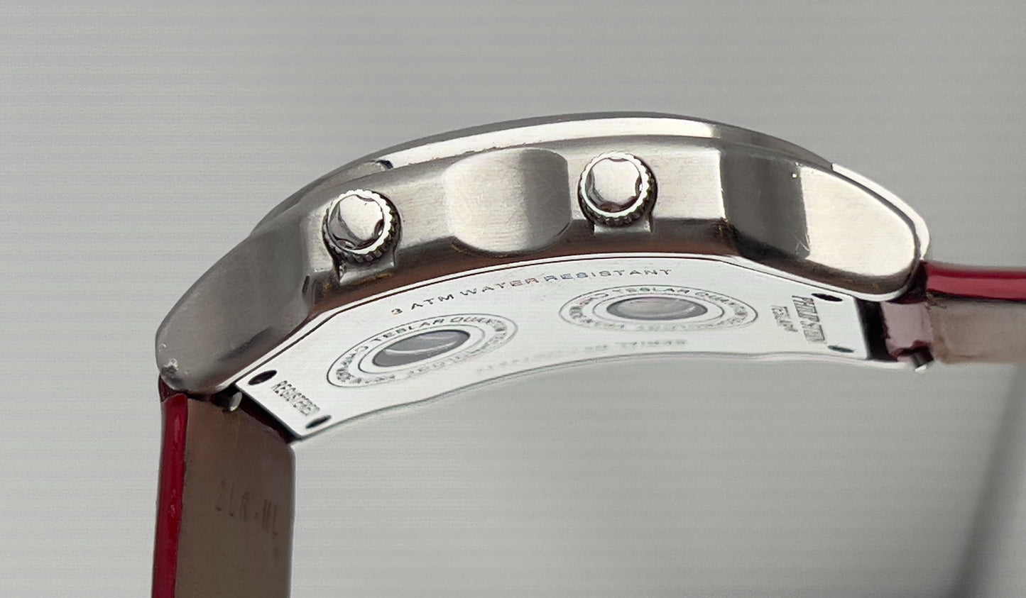Philip Stein signature large dual time zone watch