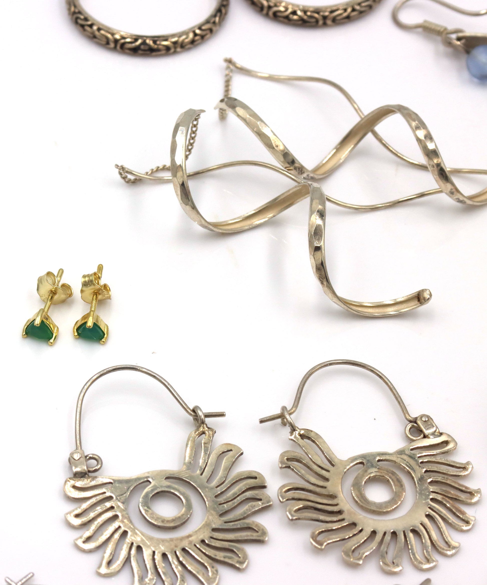 Group lot of vintage 925 sterling silver earrings