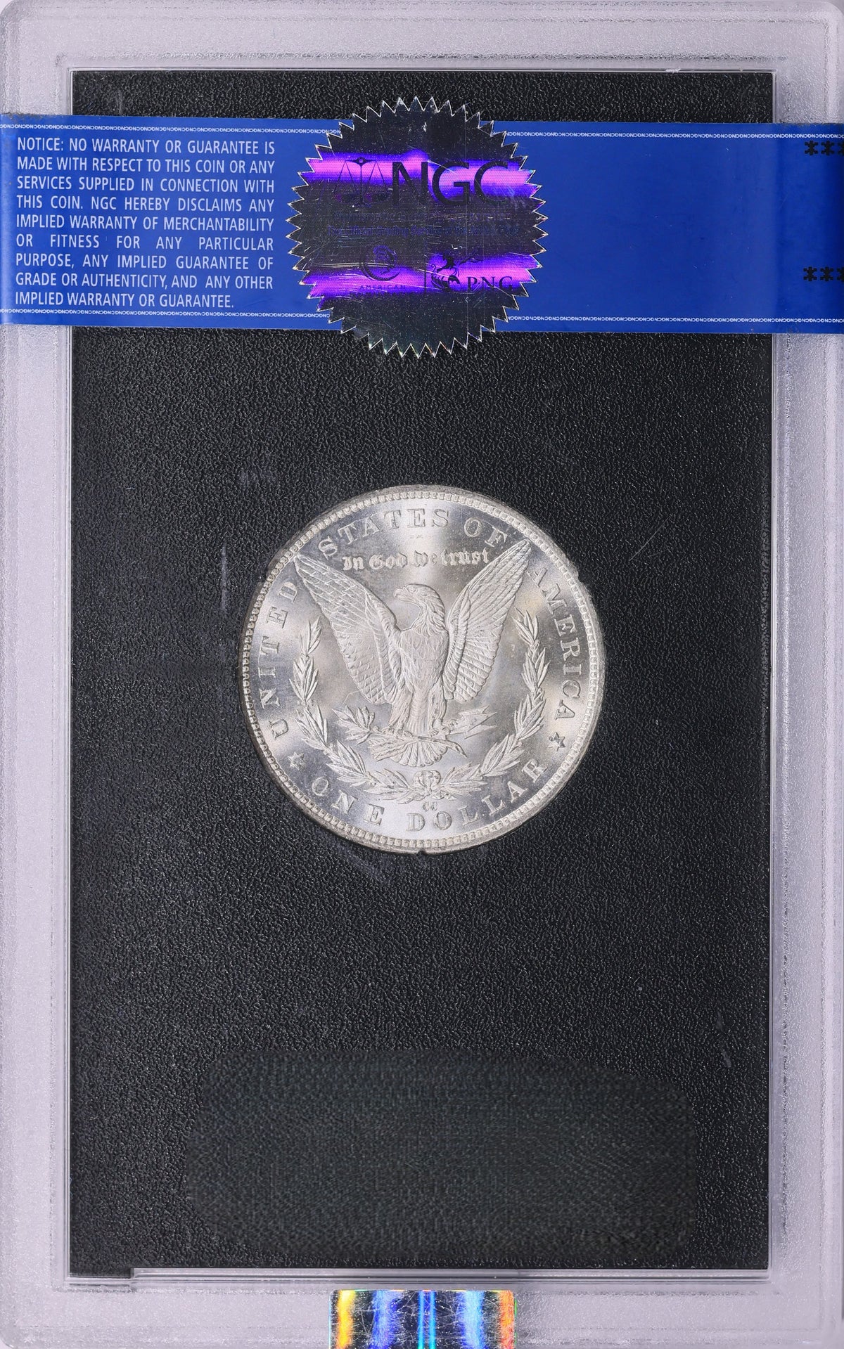 1883-CC Morgan Silver Dollar GSA Hoard NGC MS-63 (Uncirculated, Carson City Holder)