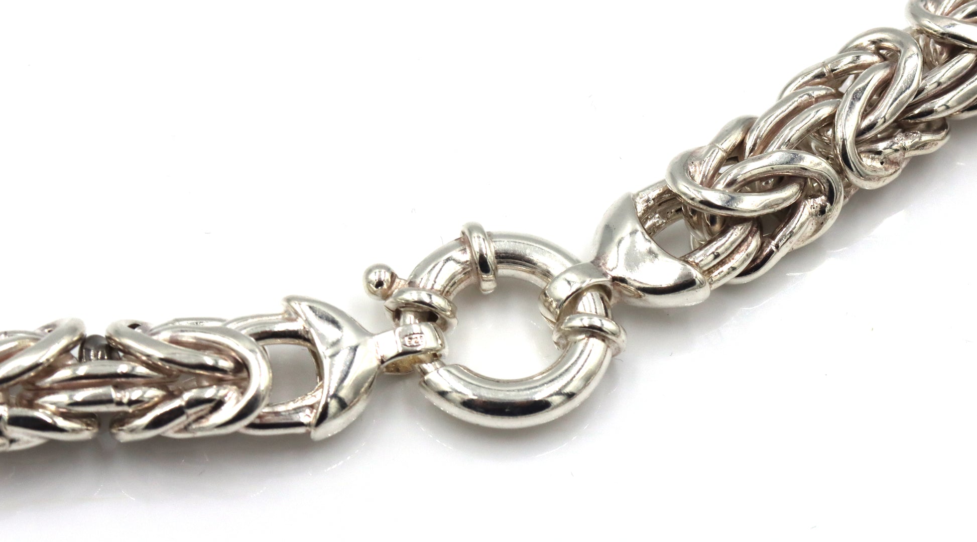Heavy 925 Sterling silver Byzantine necklace