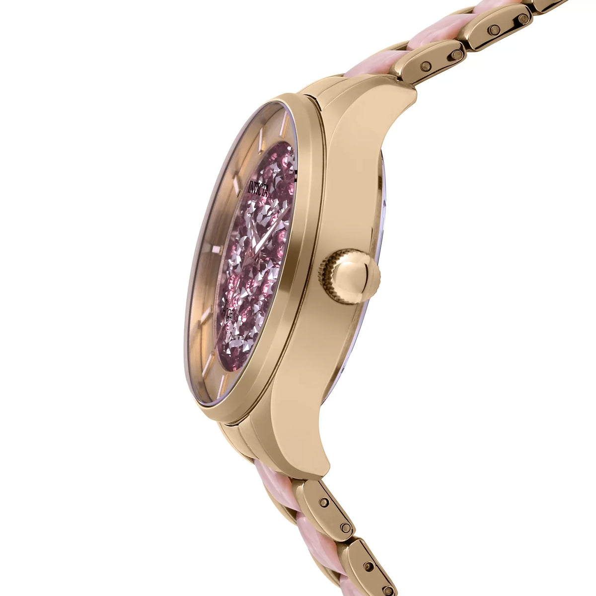 Invicta Women's Angel Quartz 3 Hand Pink Dial Watch