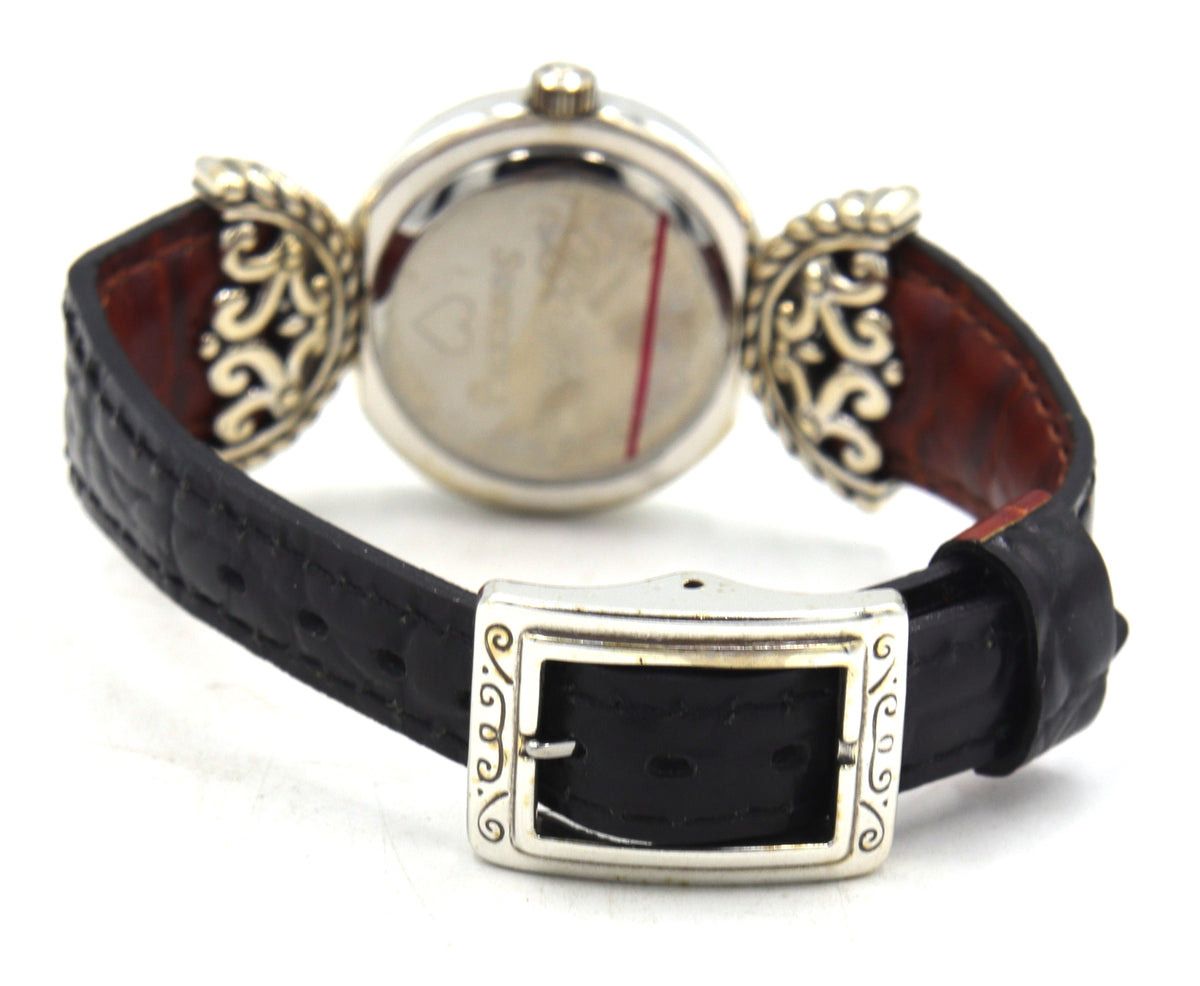 Brighton quartz white dial on leather strap watch