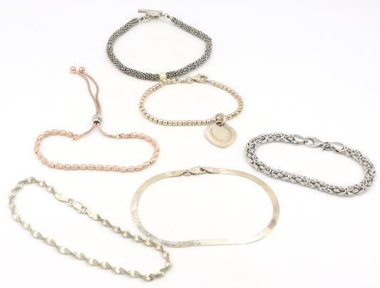 Group lot of Vintage 925 sterling silver bracelets