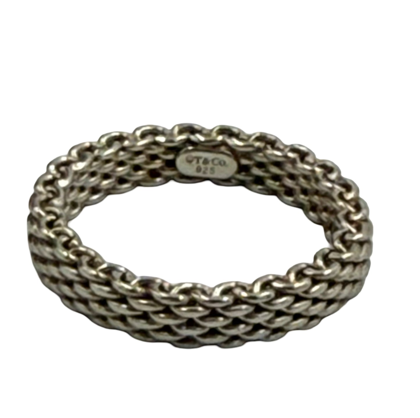 925 Sterling silver Tiffany & Co Somerset Narrow mesh band