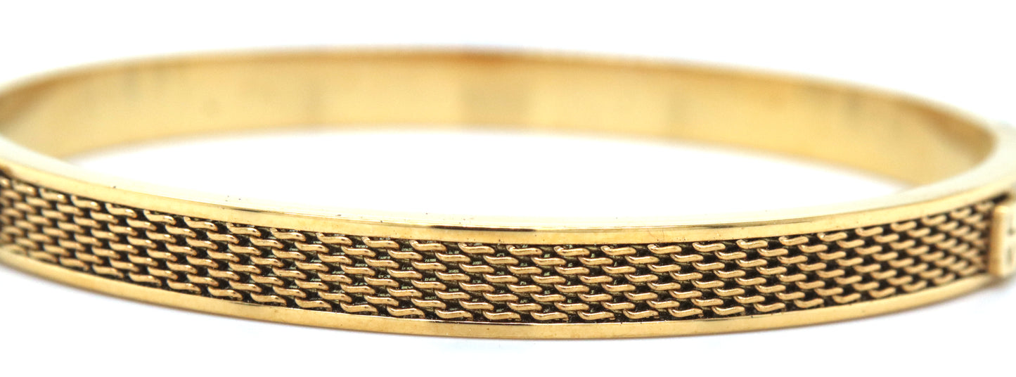 Gold plated bangle bracelet