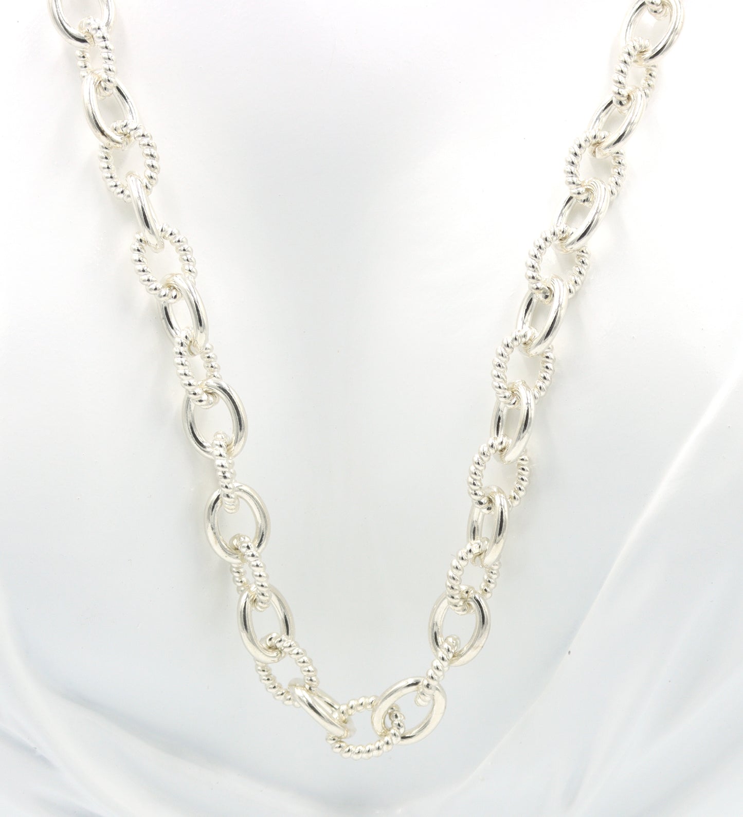 Judith Ripka key to my heart cable link chain necklace