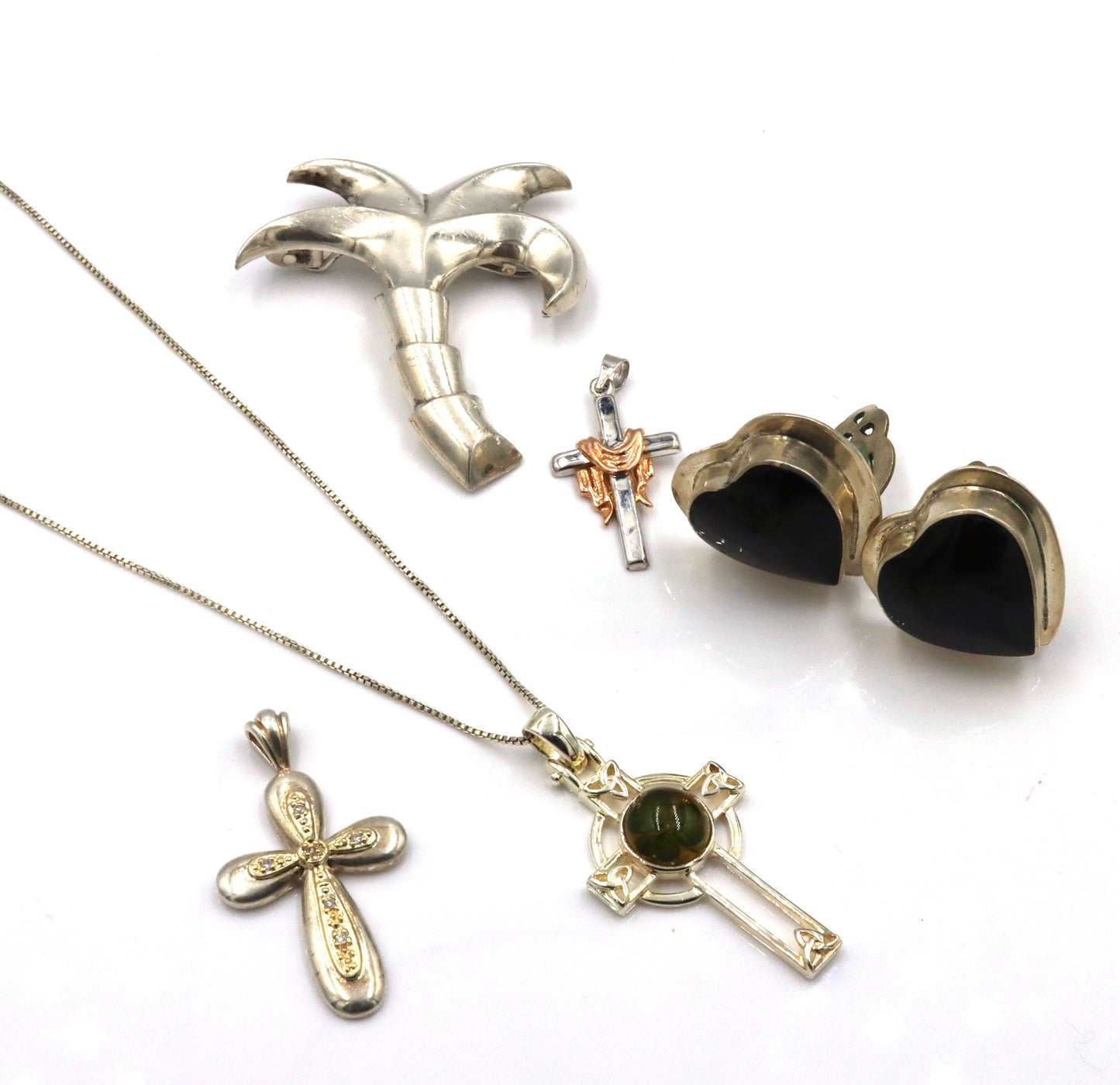 Group lot of vintage 925 sterling silver jewelry