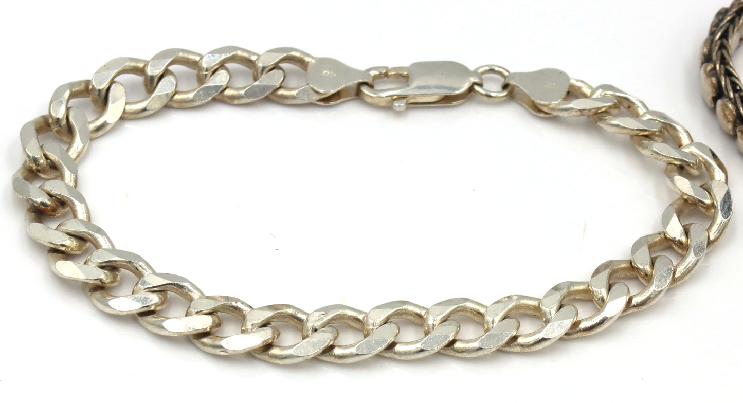 Group of 3 vintage 925 sterling silver bracelets