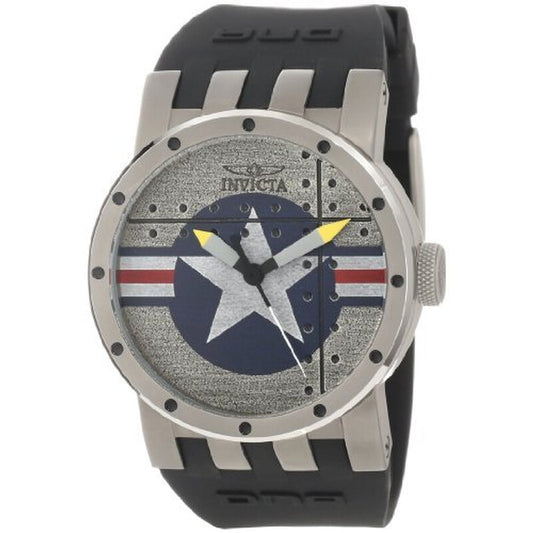 Invicta DNA Titanium Men's Watch with Silver Dial and Black Silicone Strap