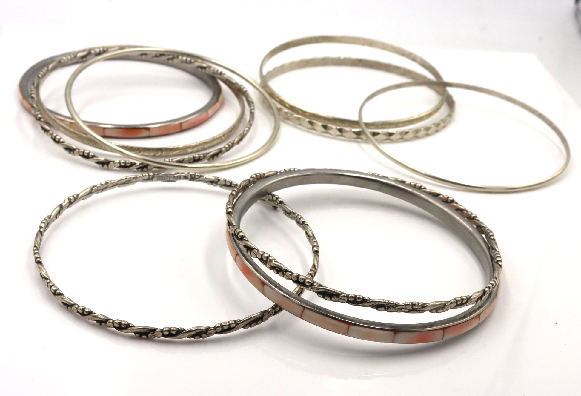 925 Sterling Silver Bangle Lot
