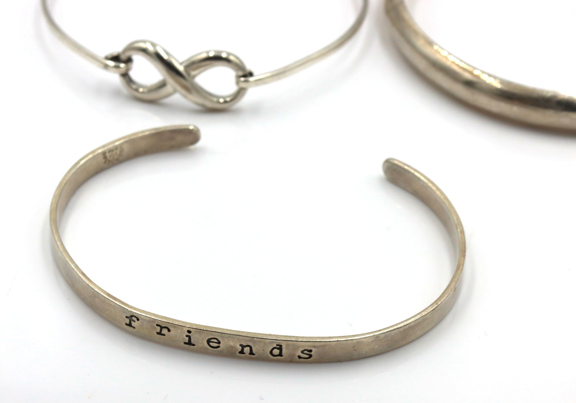 Vintage 925 sterling silver group lot of 6 cuff bangles