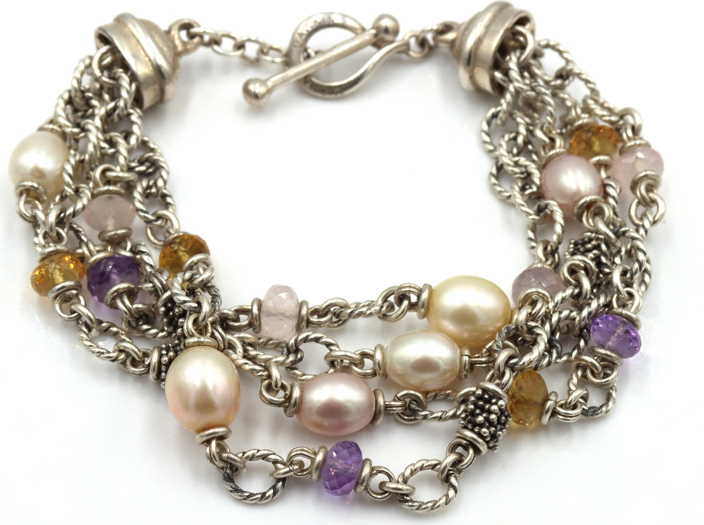 Michael Dawkins 925 Sterling Silver Multi Strands Bracelet