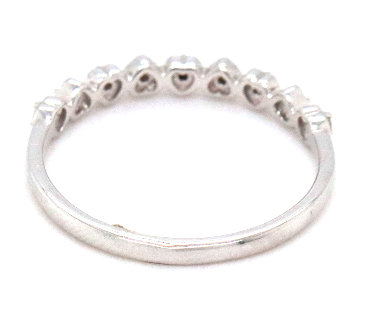 14kt White gold 0.5ct diamond multi heart band