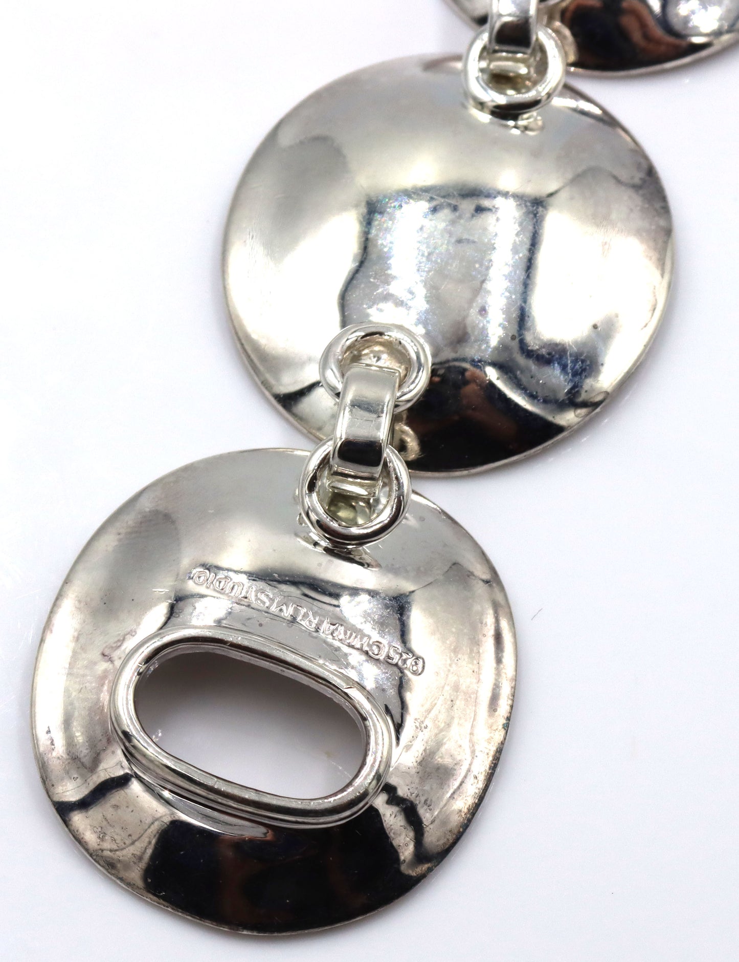 Vintage 925 Sterling Silver Robert Lee Morris Circle Toggle Bracelet