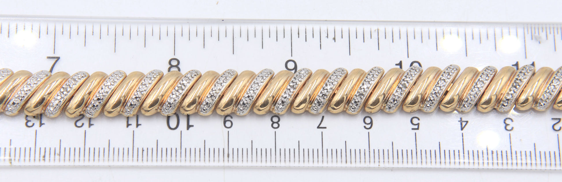 Group lot of 2 cubic zirconia bracelets in 925 sterling silver