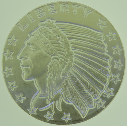 Indian Head Buffalo Design Classic Bullion 1 oz .999 Fine Silver Round