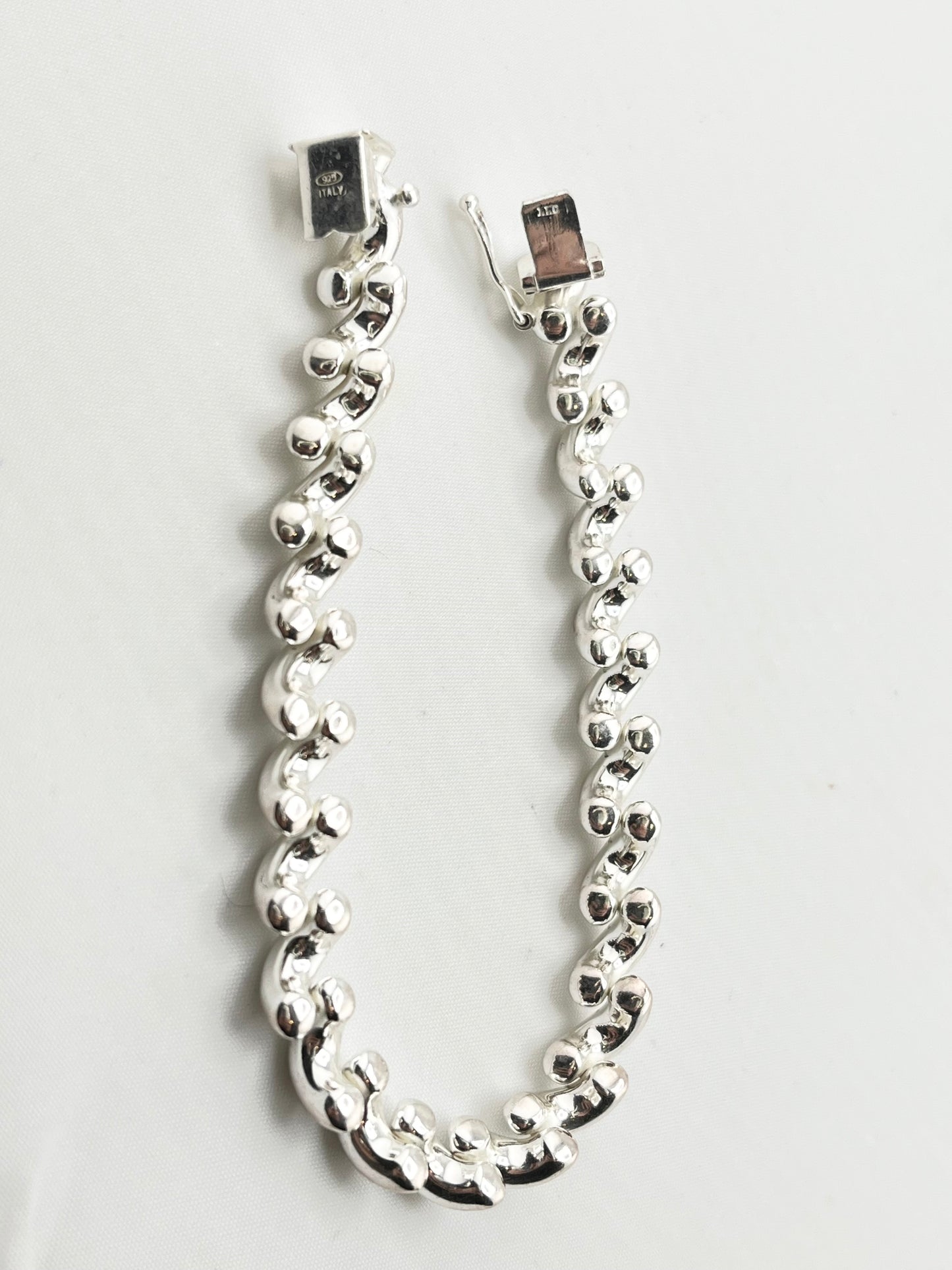 Italian 925 Sterling Silver Solid San Marco Bracelet
