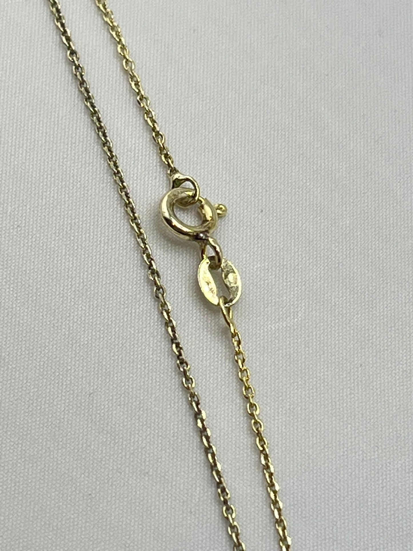 925 Sterling Silver Round Blue Pendant With Crystal Pave Details and Chain