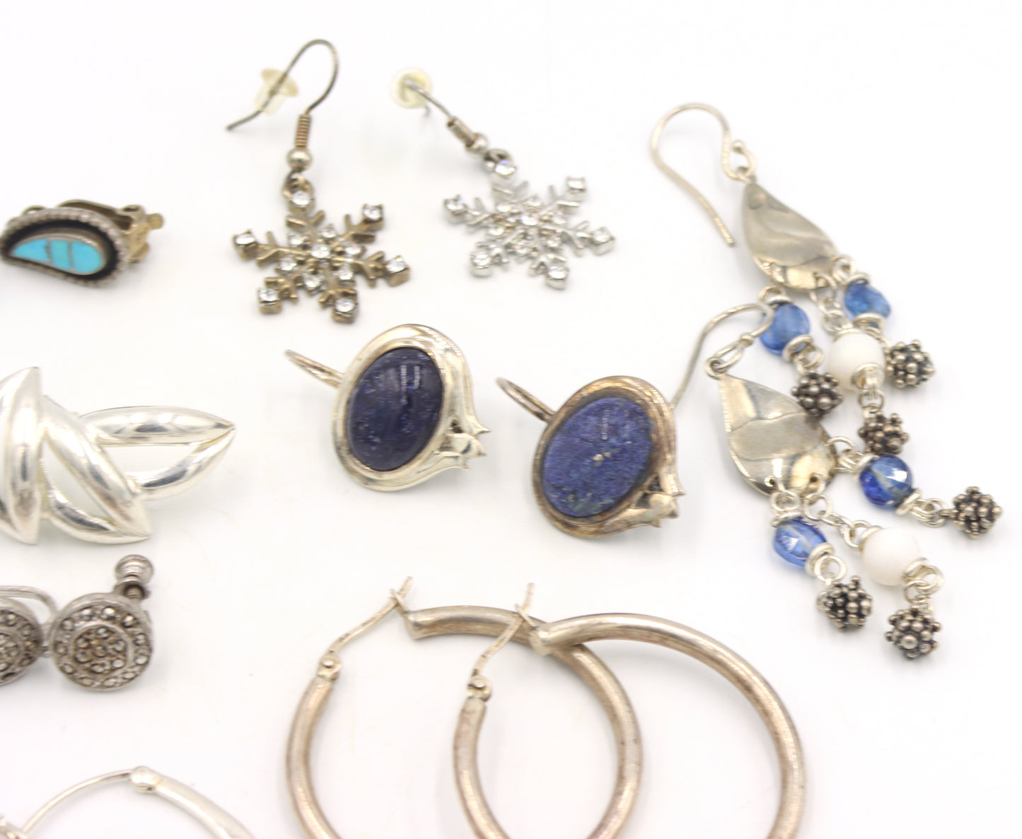 Group lot of Vintage 925 sterling silver earrings
