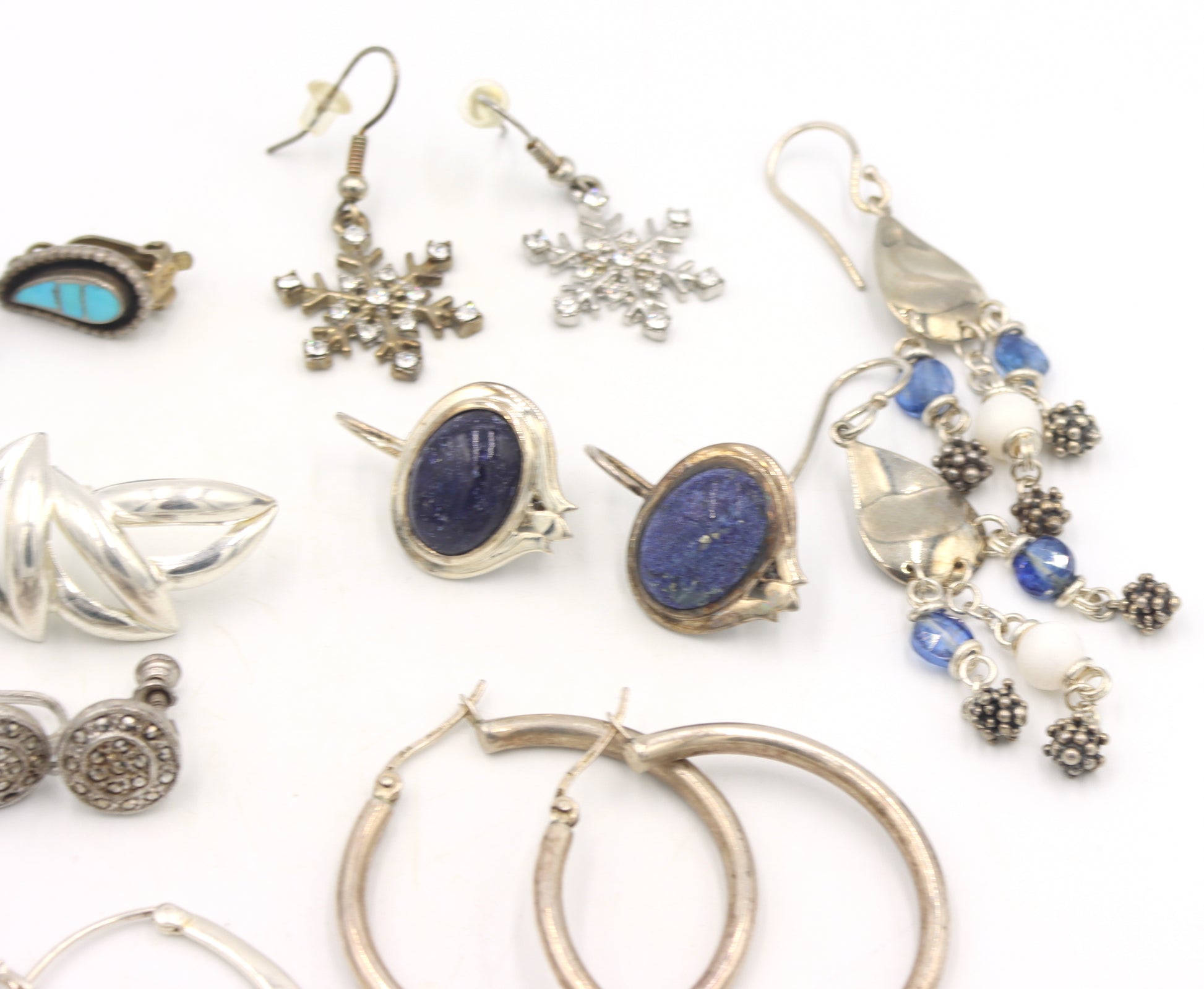 Group lot of Vintage 925 sterling silver earrings