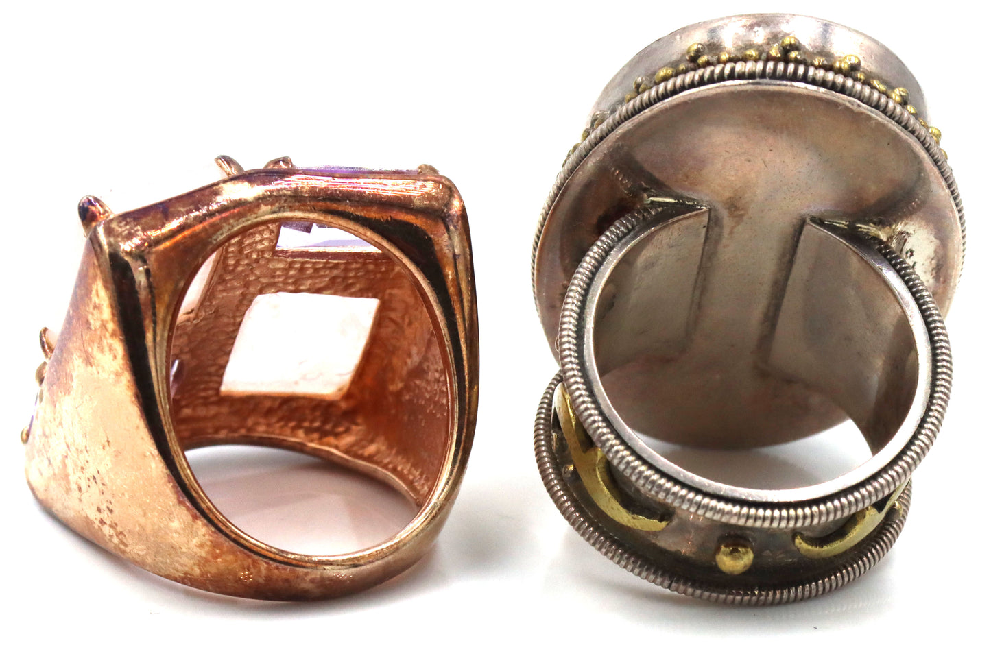 Lot of 2 Vintage 925 sterling silver rings