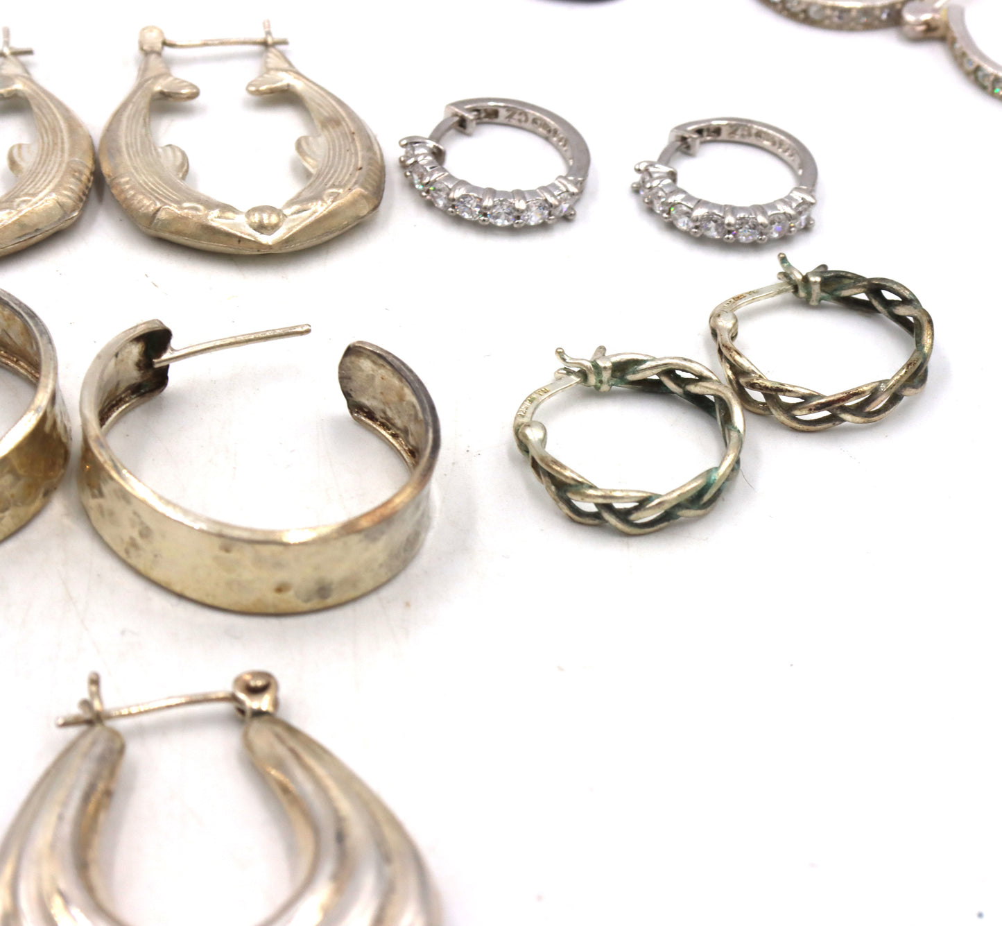 Group lot of Vintage 925 sterling silver earrings